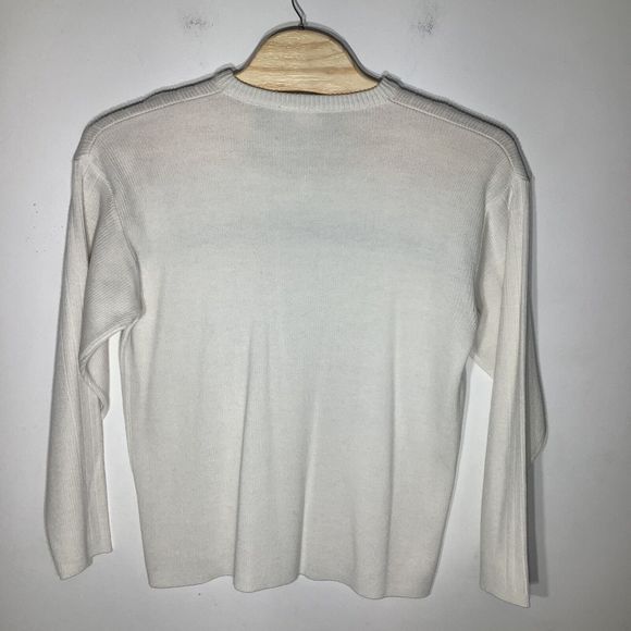 Sideout Mens Long Sleeve V Neck Sweater White Size Large NWT - Picture 3 of 6